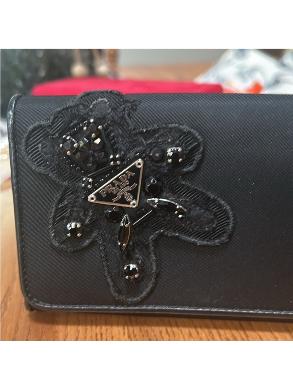 Prada Tessuto Black Nylon Long Wallet Featuring a Teddy Bear Motif | RARE! - Picture 16 of 16